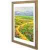 image:imageGolden State Art 18x24 Dark GoldBrown Frame White Mat for 16x20 Plexiglass  Fits 16x20 Picture Art Poster or Print Display Wall Mounting Vintage Ornate Finish Photo FrameDistressed Gold