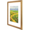 image:imageGolden State Art 18x24 Dark GoldBrown Frame White Mat for 16x20 Plexiglass  Fits 16x20 Picture Art Poster or Print Display Wall Mounting Vintage Ornate Finish Photo FrameBronze