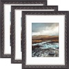 image:imageGolden State Art 2 Pack 11x14 Photo Frame Mat for 8x10 Real Glass  Bronze  White Mat Fits 8x10 Picture Art Poster or Print DisplayOrnate Finish Style 15 Inch Frame Border Wall Mount DisplayBlack With Silver  Burgundy