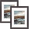 image:imageGolden State Art 2 Pack 11x14 Photo Frame Mat for 8x10 Real Glass  Bronze  White Mat Fits 8x10 Picture Art Poster or Print DisplayOrnate Finish Style 15 Inch Frame Border Wall Mount DisplayBlack With Silver  Burgundy