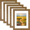 image:imageGolden State Art 2 Pack 11x14 Photo Frame Mat for 8x10 Real Glass  Bronze  White Mat Fits 8x10 Picture Art Poster or Print DisplayOrnate Finish Style 15 Inch Frame Border Wall Mount DisplayBronze Gold