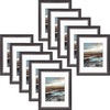 image:imageGolden State Art 2 Pack 11x14 Photo Frame Mat for 8x10 Real Glass  Bronze  White Mat Fits 8x10 Picture Art Poster or Print DisplayOrnate Finish Style 15 Inch Frame Border Wall Mount DisplayBlack With Silver  Burgundy