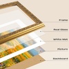 image:imageGolden State Art 2 Pack 11x14 Photo Frame Mat for 8x10 Real Glass  Bronze  White Mat Fits 8x10 Picture Art Poster or Print DisplayOrnate Finish Style 15 Inch Frame Border Wall Mount DisplayBronze Gold