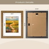 image:imageGolden State Art 2 Pack 11x14 Photo Frame Mat for 8x10 Real Glass  Bronze  White Mat Fits 8x10 Picture Art Poster or Print DisplayOrnate Finish Style 15 Inch Frame Border Wall Mount DisplayBronze Gold