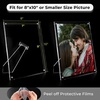 image:imageGolden State Art 3 Pack 4x6 Acrylic Picture Frame with Stand  Frameless Frame with Strong Magnets for Wedding Sign Reception Decoration Photos and Art Display8x10