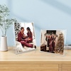 image:imageGolden State Art 3 Pack 4x6 Acrylic Picture Frame with Stand  Frameless Frame with Strong Magnets for Wedding Sign Reception Decoration Photos and Art Display8x10
