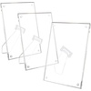 image:imageGolden State Art 3 Pack 4x6 Acrylic Picture Frame with Stand  Frameless Frame with Strong Magnets for Wedding Sign Reception Decoration Photos and Art Display5x7