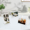 image:imageGolden State Art 3 Pack 5x7 Acrylic Picture Frame with Stand  Frameless Frame with Strong Magnets for Wedding Sign Reception Decoration Photos and Art Display4x6