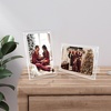image:imageGolden State Art 3 Pack 5x7 Acrylic Picture Frame with Stand  Frameless Frame with Strong Magnets for Wedding Sign Reception Decoration Photos and Art Display4x6