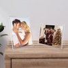 image:imageGolden State Art 3 Pack 5x7 Acrylic Picture Frame with Stand  Frameless Frame with Strong Magnets for Wedding Sign Reception Decoration Photos and Art Display6x8