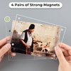 image:imageGolden State Art 3 Pack 5x7 Acrylic Picture Frame with Stand  Frameless Frame with Strong Magnets for Wedding Sign Reception Decoration Photos and Art Display5x7