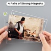 image:imageGolden State Art 3 Pack 5x7 Acrylic Picture Frame with Stand  Frameless Frame with Strong Magnets for Wedding Sign Reception Decoration Photos and Art Display6x8