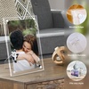 image:imageGolden State Art 3 Pack 5x7 Acrylic Picture Frame with Stand  Frameless Frame with Strong Magnets for Wedding Sign Reception Decoration Photos and Art Display4x6