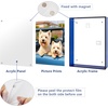 image:imageGolden State Art 5x7 Acrylic Floating Picture Frame Blue 1 Pack  Individual Photo Frame for Tabletop Display With Hangers for Wall Mount Horizontal or VerticalBlue
