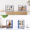 image:imageGolden State Art 5x7 Acrylic Floating Picture Frame Blue 1 Pack  Individual Photo Frame for Tabletop Display With Hangers for Wall Mount Horizontal or VerticalBlue