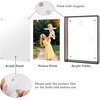 image:imageGolden State Art 5x7 Acrylic Floating Picture Frame Blue 1 Pack  Individual Photo Frame for Tabletop Display With Hangers for Wall Mount Horizontal or VerticalBlack