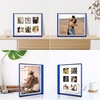 image:imageGolden State Art 5x7 Acrylic Floating Picture Frame Blue 1 Pack  Individual Photo Frame for Tabletop Display With Hangers for Wall Mount Horizontal or VerticalBlue