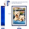 image:imageGolden State Art 5x7 Acrylic Floating Picture Frame Blue 1 Pack  Individual Photo Frame for Tabletop Display With Hangers for Wall Mount Horizontal or VerticalBlue