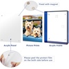 image:imageGolden State Art 5x7 Acrylic Floating Picture Frame Blue 1 Pack  Individual Photo Frame for Tabletop Display With Hangers for Wall Mount Horizontal or VerticalBlue