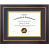 image:imageGolden State Art 8x10 Frame Navy Over Gold Double Mat For 6x8 Diploma  Real Glass Black Gold amp Burgundy Color Photo Frame Fits 8x10 6x8 Document CertificatePicture Wall Mount Or TabletopDouble Mat Navy BlueGold
