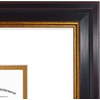 image:imageGolden State Art 8x10 Frame Navy Over Gold Double Mat For 6x8 Diploma  Real Glass Black Gold amp Burgundy Color Photo Frame Fits 8x10 6x8 Document CertificatePicture Wall Mount Or TabletopDouble Mat WhiteGold