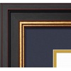 image:imageGolden State Art 8x10 Frame Navy Over Gold Double Mat For 6x8 Diploma  Real Glass Black Gold amp Burgundy Color Photo Frame Fits 8x10 6x8 Document CertificatePicture Wall Mount Or TabletopDouble Mat Navy BlueGold