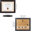 image:imageGolden State Art 8x10 Frame Navy Over Gold Double Mat For 6x8 Diploma  Real Glass Black Gold amp Burgundy Color Photo Frame Fits 8x10 6x8 Document CertificatePicture Wall Mount Or TabletopDouble Mat BlackGold
