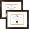 image:imageGolden State Art 8x10 Frame Navy Over Gold Double Mat For 6x8 Diploma  Real Glass Black Gold amp Burgundy Color Photo Frame Fits 8x10 6x8 Document CertificatePicture Wall Mount Or TabletopDouble Mat WhiteGold