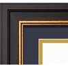 image:imageGolden State Art 8x10 Frame Navy Over Gold Double Mat For 6x8 Diploma  Real Glass Black Gold amp Burgundy Color Photo Frame Fits 8x10 6x8 Document CertificatePicture Wall Mount Or TabletopDouble Mat Navy BlueGold