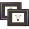 image:imageGolden State Art 8x10 Frame Navy Over Gold Double Mat For 6x8 Diploma  Real Glass Black Gold amp Burgundy Color Photo Frame Fits 8x10 6x8 Document CertificatePicture Wall Mount Or TabletopDouble Mat Navy BlueGold