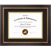 image:imageGolden State Art 8x10 Frame Navy Over Gold Double Mat For 6x8 Diploma  Real Glass Black Gold amp Burgundy Color Photo Frame Fits 8x10 6x8 Document CertificatePicture Wall Mount Or TabletopDouble Mat BlackGold