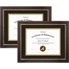 image:imageGolden State Art 8x10 Frame Navy Over Gold Double Mat For 6x8 Diploma  Real Glass Black Gold amp Burgundy Color Photo Frame Fits 8x10 6x8 Document CertificatePicture Wall Mount Or TabletopDouble Mat BlackGold