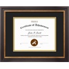 image:imageGolden State Art 8x10 Frame Navy Over Gold Double Mat For 6x8 Diploma  Real Glass Black Gold amp Burgundy Color Photo Frame Fits 8x10 6x8 Document CertificatePicture Wall Mount Or TabletopDouble Mat BlackGold