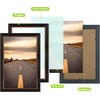 image:imageGolden State Art 8x12 Poster Frame Dark Gold Brown amp Bronze Real Glass  Horizontal or Vertical Display Wall Mount Display Photo Art Picture or Print Home or officeBlackBurgundy  Gold Trim