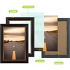 image:imageGolden State Art 8x12 Poster Frame Dark Gold Brown amp Bronze Real Glass  Horizontal or Vertical Display Wall Mount Display Photo Art Picture or Print Home or officeBlackBurgundy  Gold Trim