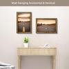 image:imageGolden State Art 8x12 Poster Frame Dark Gold Brown amp Bronze Real Glass  Horizontal or Vertical Display Wall Mount Display Photo Art Picture or Print Home or officeDark Gold Brown  Bronze