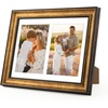 image:imageGolden State Art 8x20 Antique Gold Collage Frame Mat For 4 4x6 Pictures  Real GlassWhite Mat displays 4 4x6 Photos Four Openings Great for Dad Gifts from Daughter Son Poster or Print DisplayAntique Gold