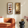 image:imageGolden State Art 8x20 Antique Gold Collage Frame Mat For 4 4x6 Pictures  Real GlassWhite Mat displays 4 4x6 Photos Four Openings Great for Dad Gifts from Daughter Son Poster or Print DisplayAntique Gold