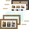 image:imageGolden State Art 8x20 Antique Gold Collage Frame Mat For 4 4x6 Pictures  Real GlassWhite Mat displays 4 4x6 Photos Four Openings Great for Dad Gifts from Daughter Son Poster or Print DisplayAntique Gold