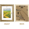 image:imageGolden State Art13x19 Ornate Picture Frame Holds 11x17 PhotoBlack Gold  Includes HD plexiglass frontwhite matbuildin hangers and buttons13x19 Decorative photo frame matted to 11x17Wall mountVintage Gold