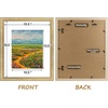 image:imageGolden State Art13x19 Ornate Picture Frame Holds 11x17 PhotoBlack Gold  Includes HD plexiglass frontwhite matbuildin hangers and buttons13x19 Decorative photo frame matted to 11x17Wall mountVintage Gold