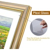 image:imageGolden State Art13x19 Ornate Picture Frame Holds 11x17 PhotoBlack Gold  Includes HD plexiglass frontwhite matbuildin hangers and buttons13x19 Decorative photo frame matted to 11x17Wall mountChampagne Gold