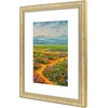 image:imageGolden State Art13x19 Ornate Picture Frame Holds 11x17 PhotoBlack Gold  Includes HD plexiglass frontwhite matbuildin hangers and buttons13x19 Decorative photo frame matted to 11x17Wall mountVintage Gold