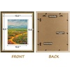 image:imageGolden State Art13x19 Ornate Picture Frame Holds 11x17 PhotoBlack Gold  Includes HD plexiglass frontwhite matbuildin hangers and buttons13x19 Decorative photo frame matted to 11x17Wall mountBlack Gold