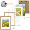image:imageGolden State Art13x19 Ornate Picture Frame Holds 11x17 PhotoBlack Gold  Includes HD plexiglass frontwhite matbuildin hangers and buttons13x19 Decorative photo frame matted to 11x17Wall mountChampagne Gold