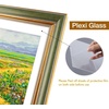 image:imageGolden State Art13x19 Ornate Picture Frame Holds 11x17 PhotoBlack Gold  Includes HD plexiglass frontwhite matbuildin hangers and buttons13x19 Decorative photo frame matted to 11x17Wall mountGreen Gold