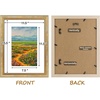image:imageGolden State Art13x19 Ornate Picture Frame Holds 11x17 PhotoBlack Gold  Includes HD plexiglass frontwhite matbuildin hangers and buttons13x19 Decorative photo frame matted to 11x17Wall mountVintage Gold