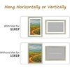 image:imageGolden State Art13x19 Ornate Picture Frame Holds 11x17 PhotoBlack Gold  Includes HD plexiglass frontwhite matbuildin hangers and buttons13x19 Decorative photo frame matted to 11x17Wall mountBlue Gold