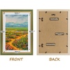 image:imageGolden State Art13x19 Ornate Picture Frame Holds 11x17 PhotoBlack Gold  Includes HD plexiglass frontwhite matbuildin hangers and buttons13x19 Decorative photo frame matted to 11x17Wall mountGreen Gold