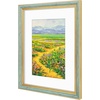 image:imageGolden State Art13x19 Ornate Picture Frame Holds 11x17 PhotoBlack Gold  Includes HD plexiglass frontwhite matbuildin hangers and buttons13x19 Decorative photo frame matted to 11x17Wall mountDistressed Blue Gold